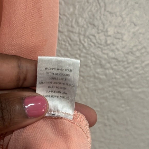 Brixon Ivy Women's Peach Sleeveless Top Embroidered sheer V Neck Size L Chic - Picture 5 of 8